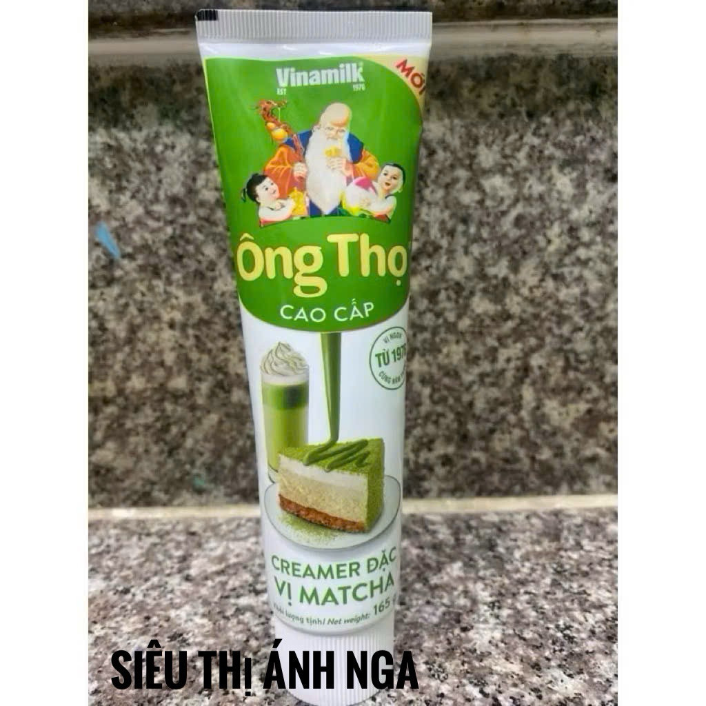 Combo 4 tuýp Sữa đặc Ông thọ 165g (6 vị: có đường, socola, dâu, 9 loại hạt, cà phê, matcha)