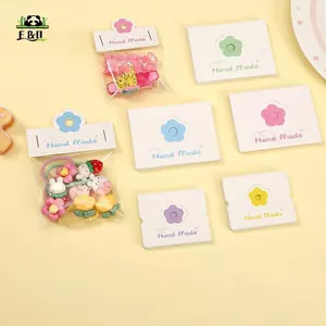 100 Cái / lốc Có Thể Gập Lại Paaging Thẻ Giấy Hoa Nhiều Màu Sắc Cho Trang Sức Handmade Bán Lẻ Thẻ Treo Hoa Hiển Thị Tông EMKK