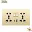 Ổ cắm công tắc NOTE1, Ổ cắm năm lỗ đôi bằng nhựa gắn tường, sáng tạo với cổng loại C Loại 146 Ổ cắm điện đa năng