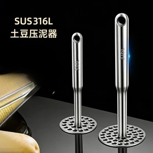 Thiết bị khoai tây nghiền bằng thép không gỉ Thiết bị khoai tây nghiền gia dụng Con lăn thực phẩm bổ sung Bấm Thìa khoai tây nghiền