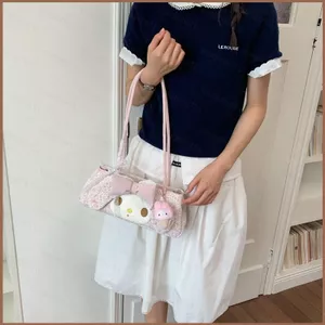 SQ11 Mới Pháp baguette túi hoạt hình dễ thương nơ Hàn Quốc ngọt ngào cô gái đi làm túi đeo vai cho phụ nữ