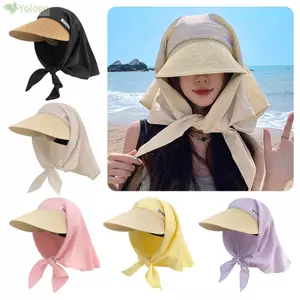 Mũ trùm đầu YOLOGO, Mũ chống nắng khô nhanh kiểu cổ điển, Mũ buộc dây chống tia cực tím có thể gập lại hợp thời trang dành cho nữ Xuân hè