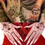 THEGIRL8B Henna Stencil, Bản mẫu hình xăm Mehndi tạm thời rỗng, Ngôi sao Elf Hoa Ấn Độ Hình xăm tay Miếng dán xương đòn ngón tay