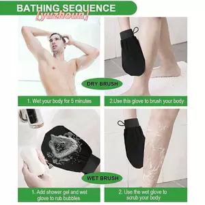 Găng tay tẩy tế bào chết vòi hoa sen Ma-rốc Hammam Tắm Vệ sinh toàn thân Tẩy tế bào chết Massage Mitt Kessa Găng tay lột khăn
