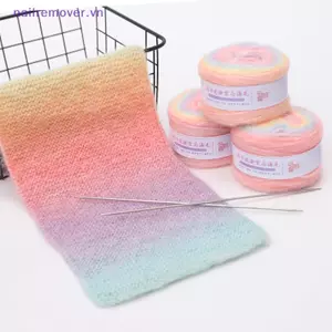 Sợi Mohair Nhiều Màu Sắc Nhiều Màu Sắc Sợi Cầu Vồng 165 Mét Sợi Mềm Dệt Tay Cho Đan Móc Áo Len Jaet MỚI