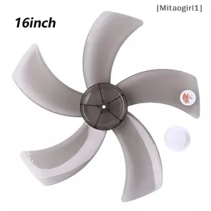 Quạt nhựa gia dụng 16 Inch de Five Leaves có nắp đai ốc cho quạt bệt [Vn]