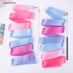 Ziyulinyuk 2M Ruy Băng Khiêu Vũ Nhịp Điệu Cô Gái Nghệ Thuật Thể Dục Dụng Cụ Ballet Streamer Cần Xoay Cầu Vồng Sti Huấn Luyện Thể Thao Ruy Băng Vũ Công Cây Đũa Phép VN