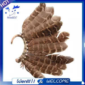 1 Cái Unisex Lông Vũ Lớn Vòng Đeo Tai Không Xuyên Vàng Kẹp Trên Bông Tai