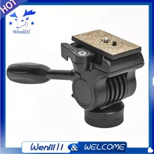 Đầu máy ảnh Video Thủy lực Chuyên nghiệp Giảm chấn Tấm phát hành nhanh Đầu ba chân dọc ngang