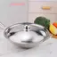Nắp nồi tròn bằng thép không gỉ 10-32Cm Nắp chảo chiên thay thế đa năng Máy rửa chén cạnh mịn An toàn cho nồi súp chảo chảo