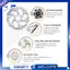 Cánh quạt phanh xe đạp 180mm với 6 bu lông, Phanh đĩa xe đạp, Khoảng cách lỗ trung tâm ở 44mm, dành cho xe tay ga điện tử E-Bike