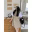 Mùa hè 2026 Phong cách Hàn Quốc Màu sắc tương phản Áo thun hai mảnh giả In chữ Bao da thịt Kích thước lớn Fat mm Thường ngày phù hợp