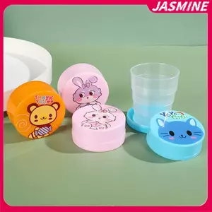 JASMINE Nhựa Di Động Có Thể Thu Vào Gấp Nước Bottl Du Lịch Ngoài Trời Kính Thiên Văn Có Thể Gập Lại Chai Uống Nước Gấp JASMINE