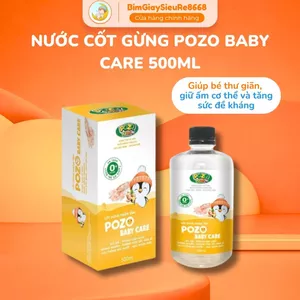 Nước Cốt Gừng Ngâm Tắm Pozo Baby Care 500ml - Sản phẩm không bã, an toàn cho trẻ em.