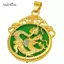 AqToCna Gió Trung Quốc Đá Xanh Rồng Màu Vàng Mặt Dây Chuyền Nam Nữ Động Vật Người Yêu Luy Rồng Nelace Phụ Kiện Quà Tặng AqToCna