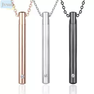 Mặt dây chuyền chai chúc JVSUB Charm may mắn Thép không gỉ Phong cách đơn giản Chuỗi dài