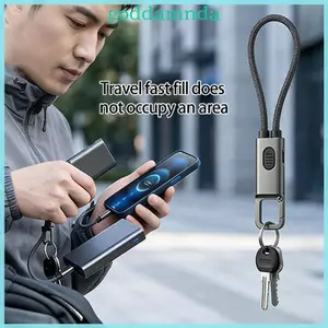 Dây sạc GODD Super Fast 60W Type C sang Type C có vỏ bện chắc chắn và dây đeo dễ mang theo