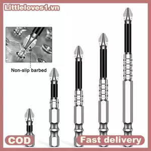 Littleloves1 K5 Chống Trơn Trượt Độ Cứng Cao Bit S2 ic 5A Chống Trơn Trượt Đầu Chéo Điện Mũi Tua Vít Điện VN