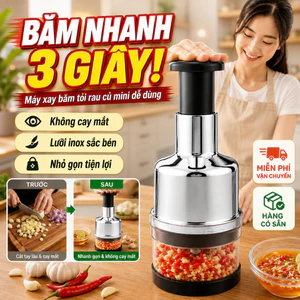 🔥Giá sốc🔥Dụng cụ cắt tỏi inox nhà bếp đa năng| Máy xay băm tỏi rau củ mini dễ dùng| Kẹp ép tỏi inox 304 bền chắc tiện