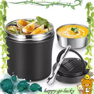Hộp đựng thực phẩm nóng 40 OZ Bình đựng thực phẩm cách nhiệt chân không bằng thép không gỉ 304 có tay cầm di động