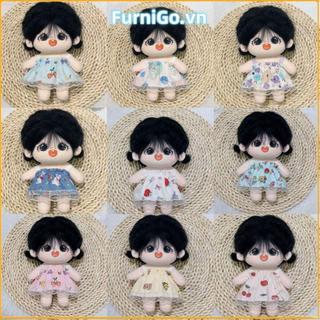 Búp bê FURNIGO 20cm, Váy công chúa, Phụ kiện dễ thương, Quần áo chất lượng cao