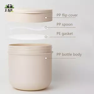 1 Cái Bình Tẩy Trang Có Thể Đổ Lại 300 / 400ml Có Thìa Nhựa Rỗng Lọ Trang Điểm Nồi Du Lịch Kem Dưỡng Da Mặt Hộp Đựng Mỹ Phẩm EMKK
