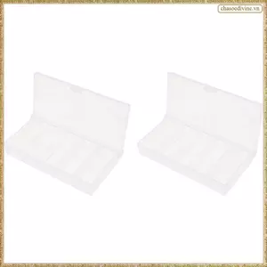 Hộp đựng đồ bằng nhựa 2X 5 lưới Hộp đựng dụng cụ câu cá trong suốt Hộp đựng đồ trang sức