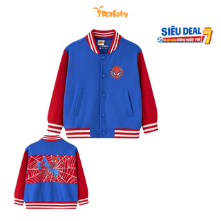 Áo khoác bóng chày thun da cá 100% cotton Spider-man bé trai Rabity 524.900