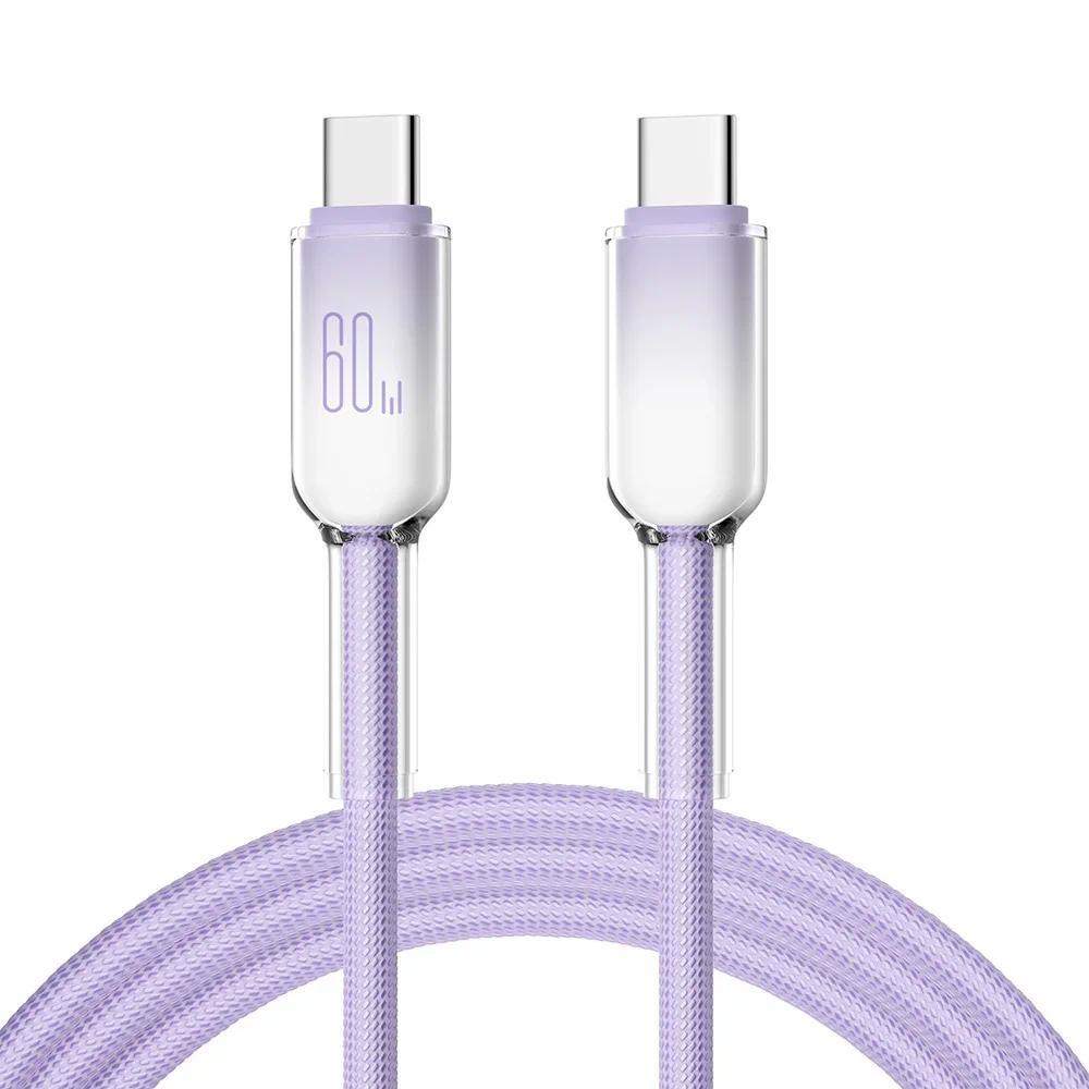 Cáp sạc nhanh 30W USB-C đến 8Pin Ice Crystal Design Dây bện Nylon bền Tương thích với iPhone 4-14 – ảnh mô tả chi tiết 10