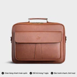 Cặp Công Sở Lata (Thời trang nam basic đựng vừa laptop 14 inch - Cặp da CA43) — ảnh 2