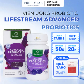 [Công Ty] Viên Uống Probiotic Lifestream Advanced Probiotics 14 Chủng Men Vi Sinh New Zealand 30 Viên