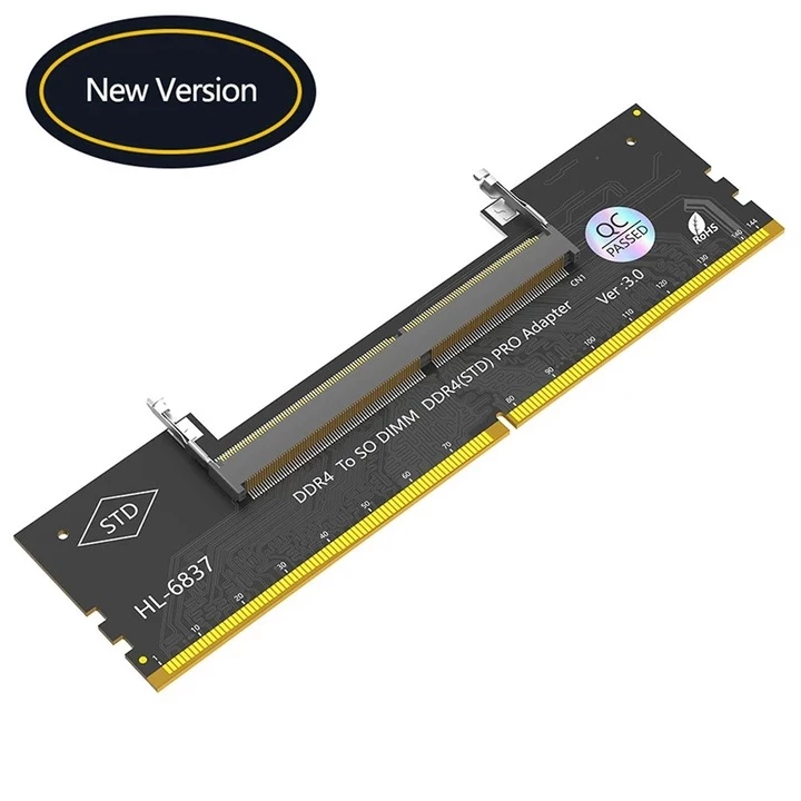 DDR4 SO ‐ DIMM Sang Máy Tính Để Bàn DIMM Bộ Chuyển Đổi Thẻ Laptop DDR4 RAM Sang Máy Tính Để Bàn Hỗ Trợ 2133 2400 2666 3200 MHz Bộ Chuyển Đổi RAM STD