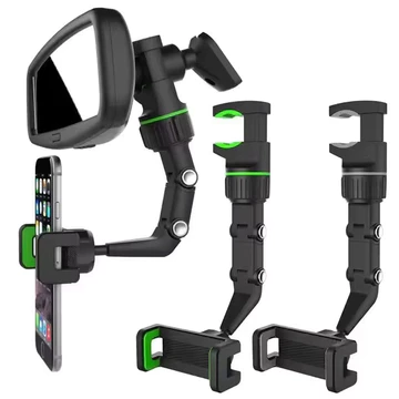 Giá đỡ điện thoại gương chiếu hậu cho ô tô 360° Giá đỡ điện thoại xoay Giá đỡ GPS Giá đỡ điện thoại ô tô đa năng cho Xiaomi HUAWEI