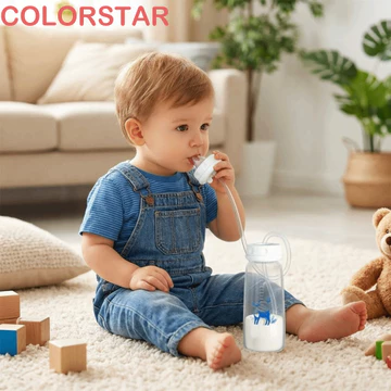 Bình sữa trẻ em COLORSTAR, Bình sữa sơ sinh cổ bình 150 / 240ml, Bình sữa rảnh tay dễ thương Dễ dàng sử dụng ống hút Bình sữa cho trẻ sơ sinh cho bé bú