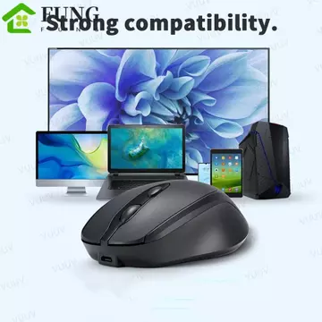 Chuột không dây FUNG Macaron, Chuột không dây công thái học có thể sạc lại 2.4Ghz + BT5.0, Chuột chơi game không ồn ào Nhẹ Tuổi thọ pin dài Chuột không dây Morandi Phụ kiện máy tính