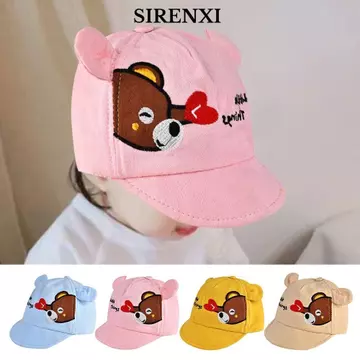 Mũ bóng chày trẻ em SIRENXI, Mũ có thể điều chỉnh Mũ chống nắng hoạt hình, Mũ đạt đỉnh có tai Trẻ em Bé trai Bé gái Mũ che nắng Mũ lưỡi vịt Mùa xuân hè