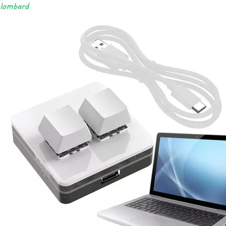 Bàn phím dán sao chép LOMBARD, Bàn phím Acrylic Bàn phím mini 2 tùy chỉnh, Giao diện trao đổi nóng Type-c Phím cơ Công tắc đỏ 2 phím Bàn phím mini PC