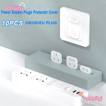 ANHUITYJ 10 Cái Bảo Vệ Cắm, Chống Điện US / EU / UK Cắm Ổ Cắm Bảo Vệ Phích Cắm, Khóa An Toàn Cho Bé Trẻ Em Vỏ Ổ Cắm Điện