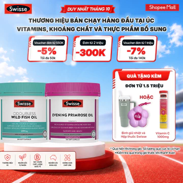 Combo Viên Uống Dầu Hoa Anh Thảo Hỗ Trợ Sức Khỏe Phụ Nữ 200v & Dầu Cá Hỗ Trợ Sức Khỏe Tim Mạch, Não Bộ, Thị Lực 200v