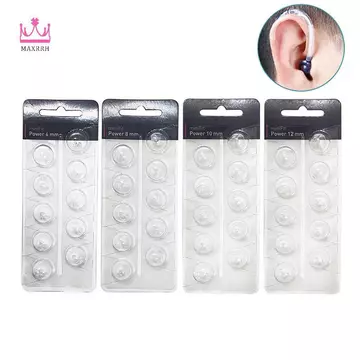 Maxrrh 10 Chiếc Máy Trợ Thính Nút Tai Mái Vòm Silicon Mở Phù Hợp Đầu Tai Có Thể Thay Thế Máy Trợ Thính Phụ Kiện 6 / 8 / 10 / 12 Mm Mất Thính Lực Mới