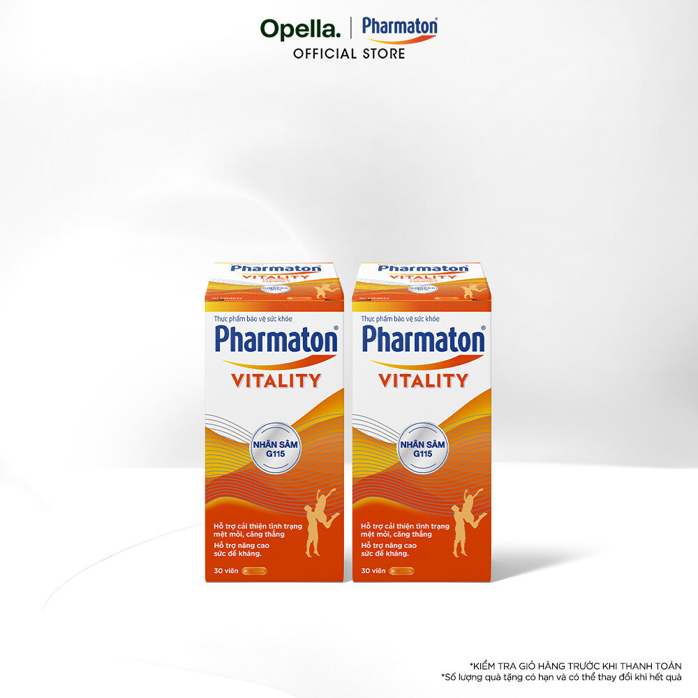 Bộ 2 Lọ Thực Phẩm Bảo Vệ Sức Khỏe Pharmaton Vitality 30 Viên/Lọ