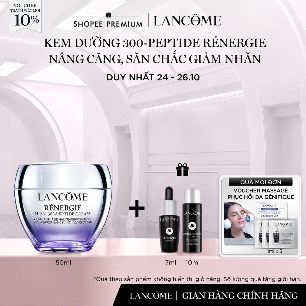 Kem Dưỡng Lancome 300-Peptide Rénergie Chống Lão Hoá & Nâng Căng, Săn Chắc 50ml
