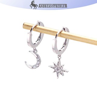 Onetimingfine 1 Cặp Thời Trang Ngôi Sao Mặt Trăng Bất Đối Xứng Vòng Bông Tai Nữ Bé Gái Vàng Màu Bạc Đảng Trang Sức Quà Tặng VN