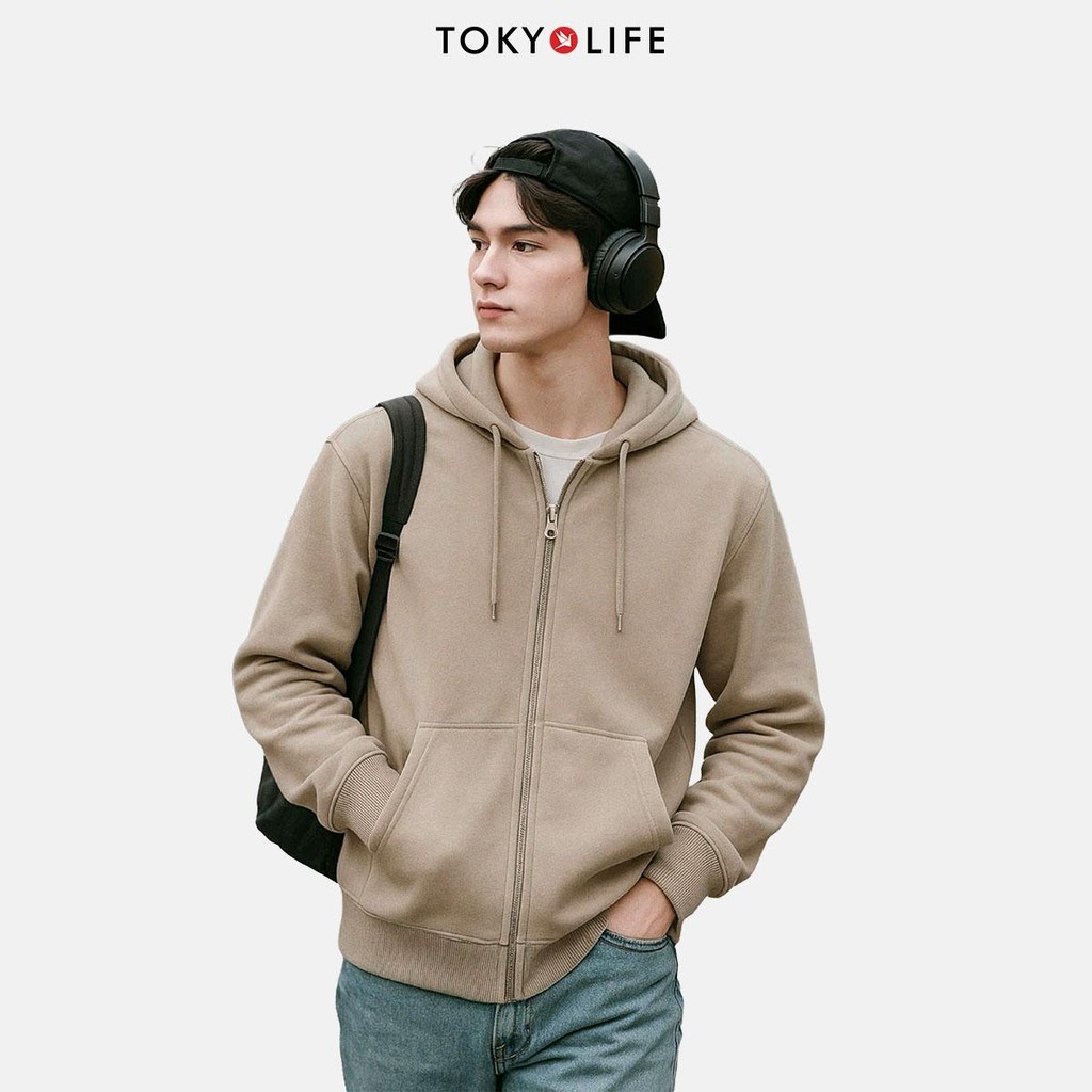 Áo Khoác Nỉ Hoodie Zip Form Unisex Vải Nỉ Chân Cua Dày Dặn Thoáng Mát 40004135 - TOKYOLIFE