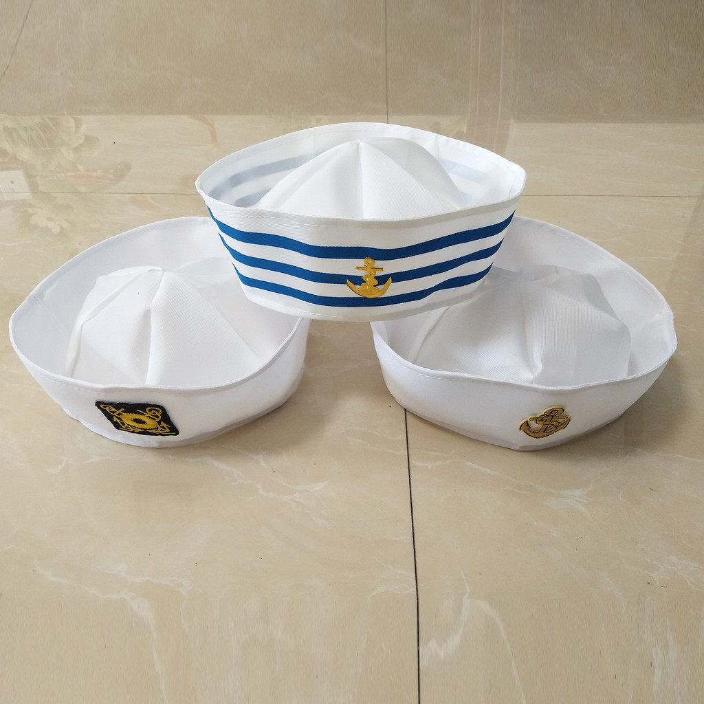 Mũ Thủy Thủ Thuyền Trường cho Trẻ Em - Phụ Kiện cosplay Trang Phục Hải Quân