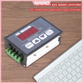 Soft Start Stop Bộ điều khiển màn hình kỹ thuật số Bộ điều khiển tốc độ động cơ DC 6-60V 30A [jennie1.vn]