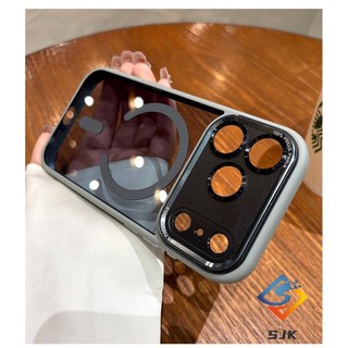 Ốp điện thoại từ tính màu cam vũ trụ 17 mới cho IPhone 17 Pro Max 17Air 12 13 14 15 16 Pro Max Vỏ trong suốt Vỏ chống sốc
