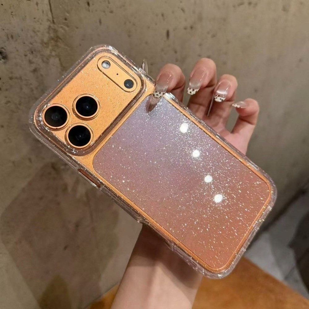 Ốp Điện Thoại Mềm Trong Suốt Lấp Lánh Cho iPhone 17ProMax 17Air 16 15 14 13 Vỏ Bảo Vệ Chống Sốc