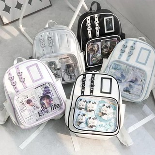 Ba lô itabag nữ PVC trong suốt mới của Hàn Quốc