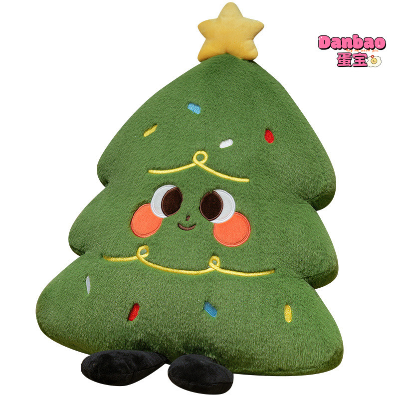 ((DANBAO) Cây thông Noel béo Đồ chơi sang trọng Cây thông Noel dễ thương Chất liệu gối Quà tặng mềm cho bé gái Quà tặng Giáng sinh Đồ chơi DANBAO